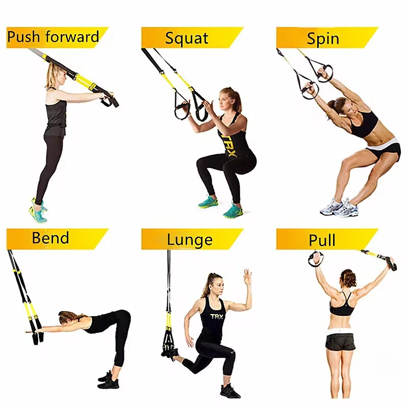 (image for) 400kg Max Capacity 2.1m Length Resistance Band Set with Handles and Door Anchor Home Gym Full Body Workout Kit Anti-Snap Design