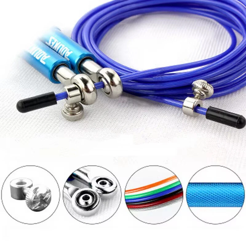 (image for) AOLIKES 3 in 1 Speed Jump Rope Steel Cable Professional Gym Skipping Rope with Carry Bag