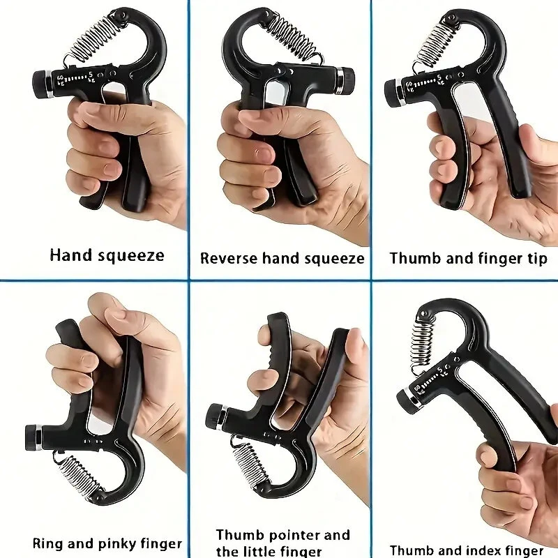 (image for) KALOAD 1Set 5-60kg Adjustable Hand Gripper Strengthener Wrist Exerciser Forearm Ring Grips Finger Stretcher Workout Fitness Massage