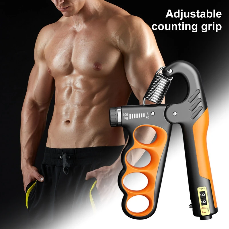 (image for) KALOAD 5-100KG Adjustable Hand Grip Strength Trainer Mechanical Counter Forearm Exerciser Power Strengthener for Gym Fitness Equipment with Counting Function
