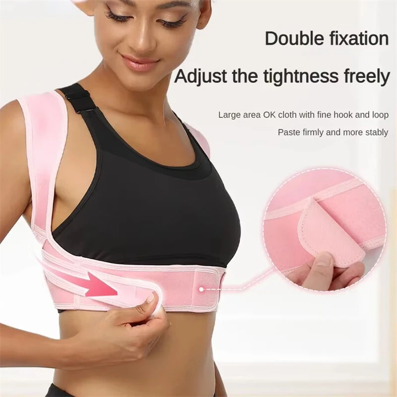 (image for) PRANASH Adjustable Clavicle Posture Corrector Upper Back Brace Shoulder Lumbar Support Belt Corset Men Women Hunchback Correction for Fitness Recovery